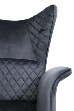 Best KARE Design Fotel Tudor Velvet 78x100 cm czarny - KARE