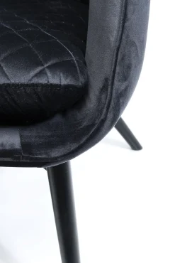 Best KARE Design Fotel Tudor Velvet 78x100 cm czarny - KARE