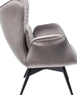 Discount KARE Design Fotel Tudor Velvet 78x100 cm srebrnoszary - KARE