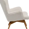 Sale KARE Design Fotel Vicky 73x94 cm kremowy - nogi dębowe - KARE