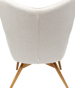 Sale KARE Design Fotel Vicky 73x94 cm kremowy - nogi dębowe - KARE