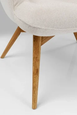 Sale KARE Design Fotel Vicky 73x94 cm kremowy - nogi dębowe - KARE