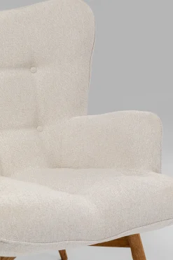 Sale KARE Design Fotel Vicky 73x94 cm kremowy - nogi dębowe - KARE