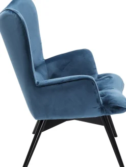 Sale KARE Design Fotel Vicky 73x94 cm niebieski - KARE