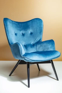 Sale KARE Design Fotel Vicky 73x94 cm niebieski - KARE