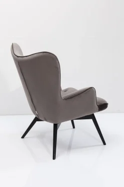 Fashion KARE Design Fotel Vicky 73x94 cm szary nogi czarne - KARE