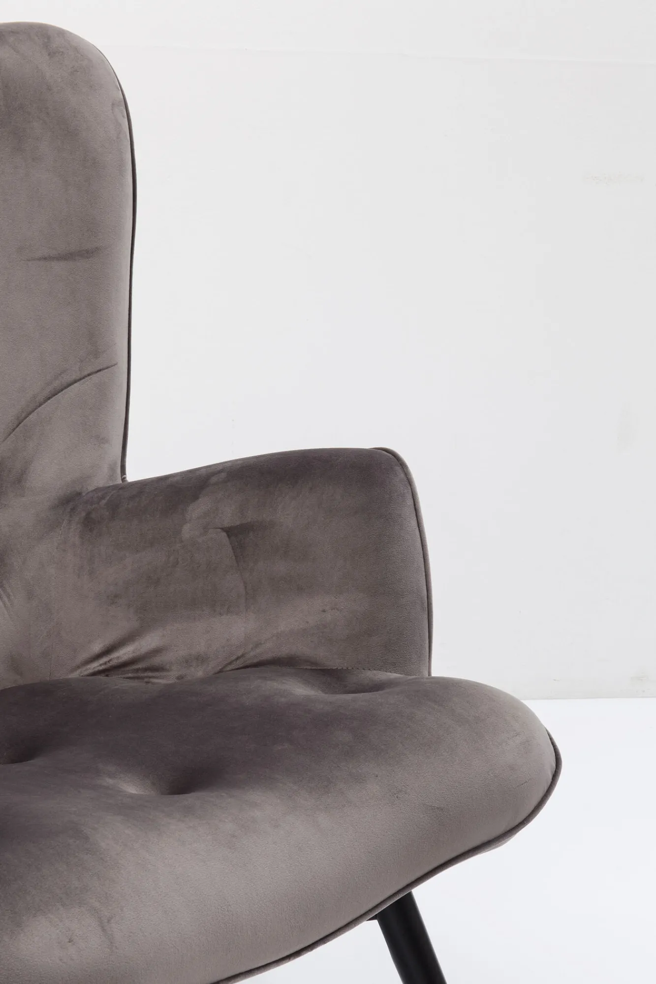 Fashion KARE Design Fotel Vicky 73x94 cm szary nogi czarne - KARE