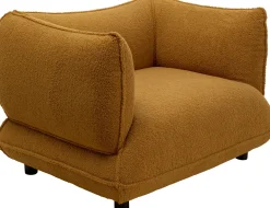 Hot KARE Design Fotel w kolorze żółtym tkanina pluszowa 95 cm - KARE