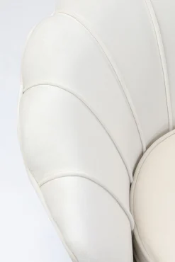 Outlet KARE Design Fotel welurowy nowoczesny beżowy muszelka nogi złote 83x77 cm - KARE