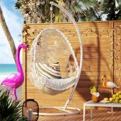 Sale KARE Design Fotel wiszący Ibiza 104x203 cm biały - KARE