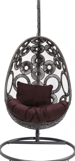 New KARE Design Fotel wiszący Ibiza 104x203 cm brązowy - KARE