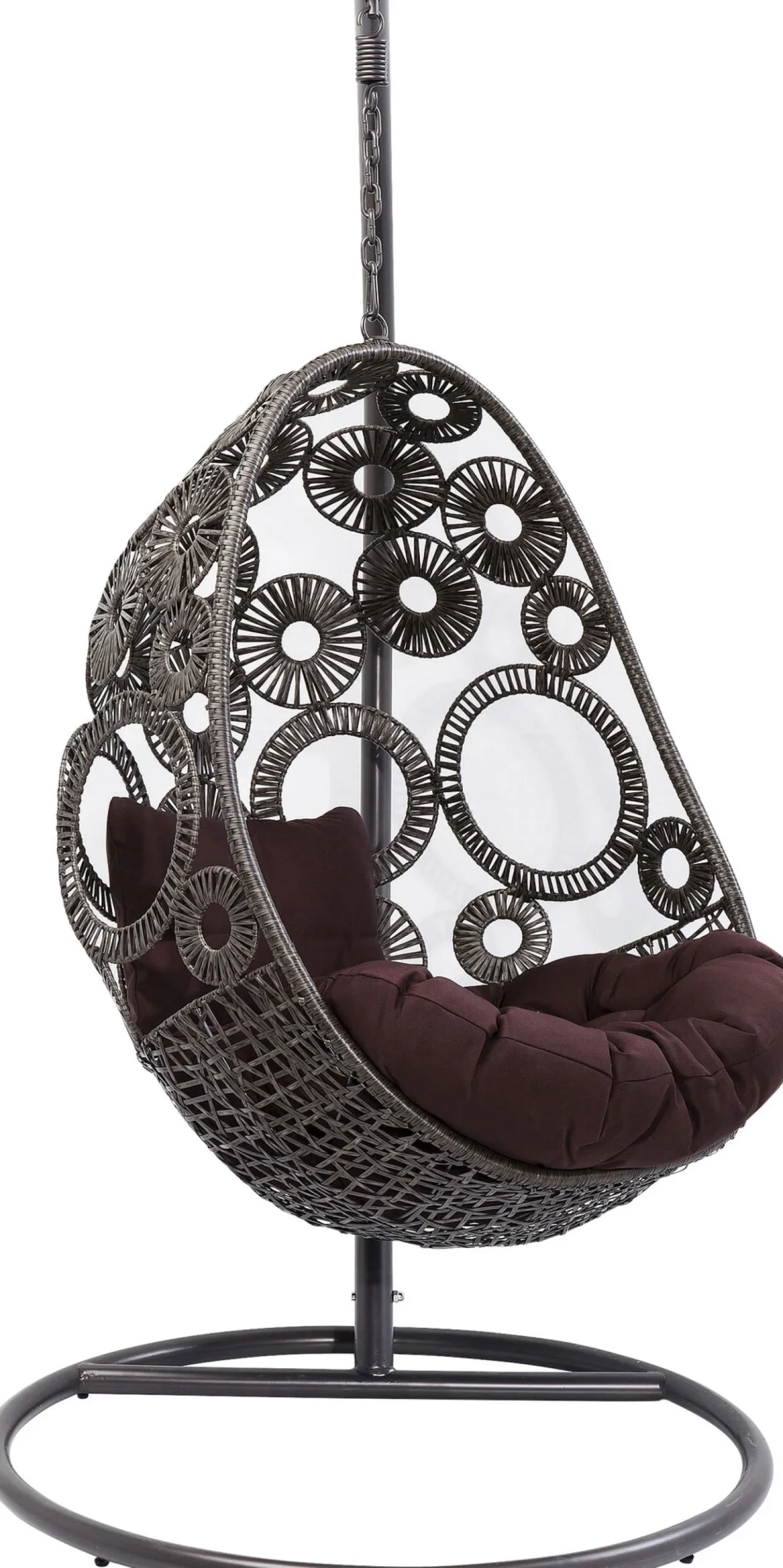 New KARE Design Fotel wiszący Ibiza 104x203 cm brązowy - KARE