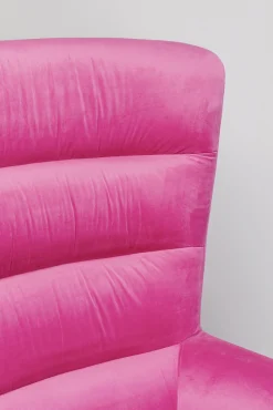 Outlet KARE Design Fotel wysoki aksamitny nowoczesny różowy 109x129 cm - KARE