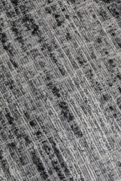 Outlet KARE Design Fotel wysoki tkanina melanżowa szara nogi czarne ze stali 115 cm - KARE