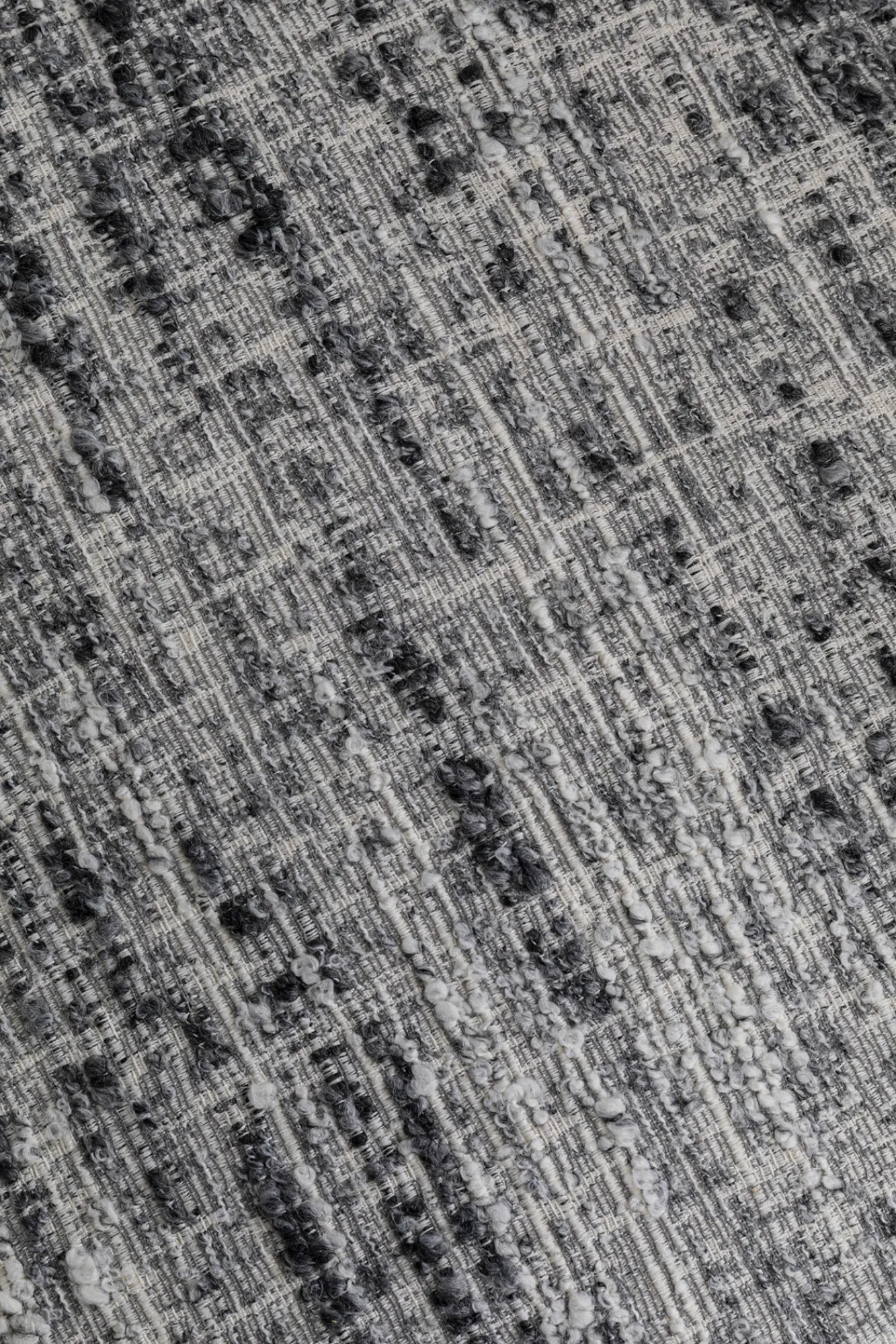 Outlet KARE Design Fotel wysoki tkanina melanżowa szara nogi czarne ze stali 115 cm - KARE