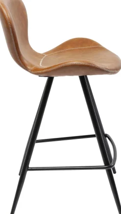 New KARE Design Hoker ekoskóra brązowy nogi metalowe czarne 91cm - KARE