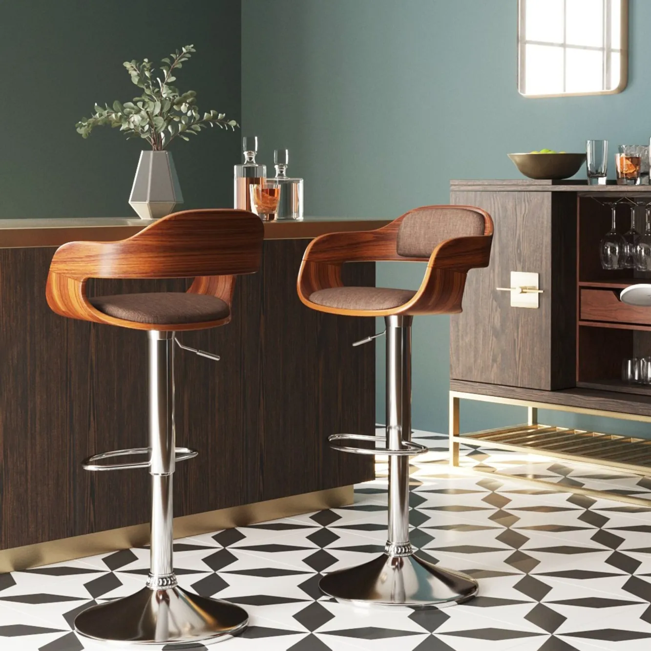 Online KARE Design Hoker Monaco Schoko 48x106 cm brązowo-srebrny - KARE