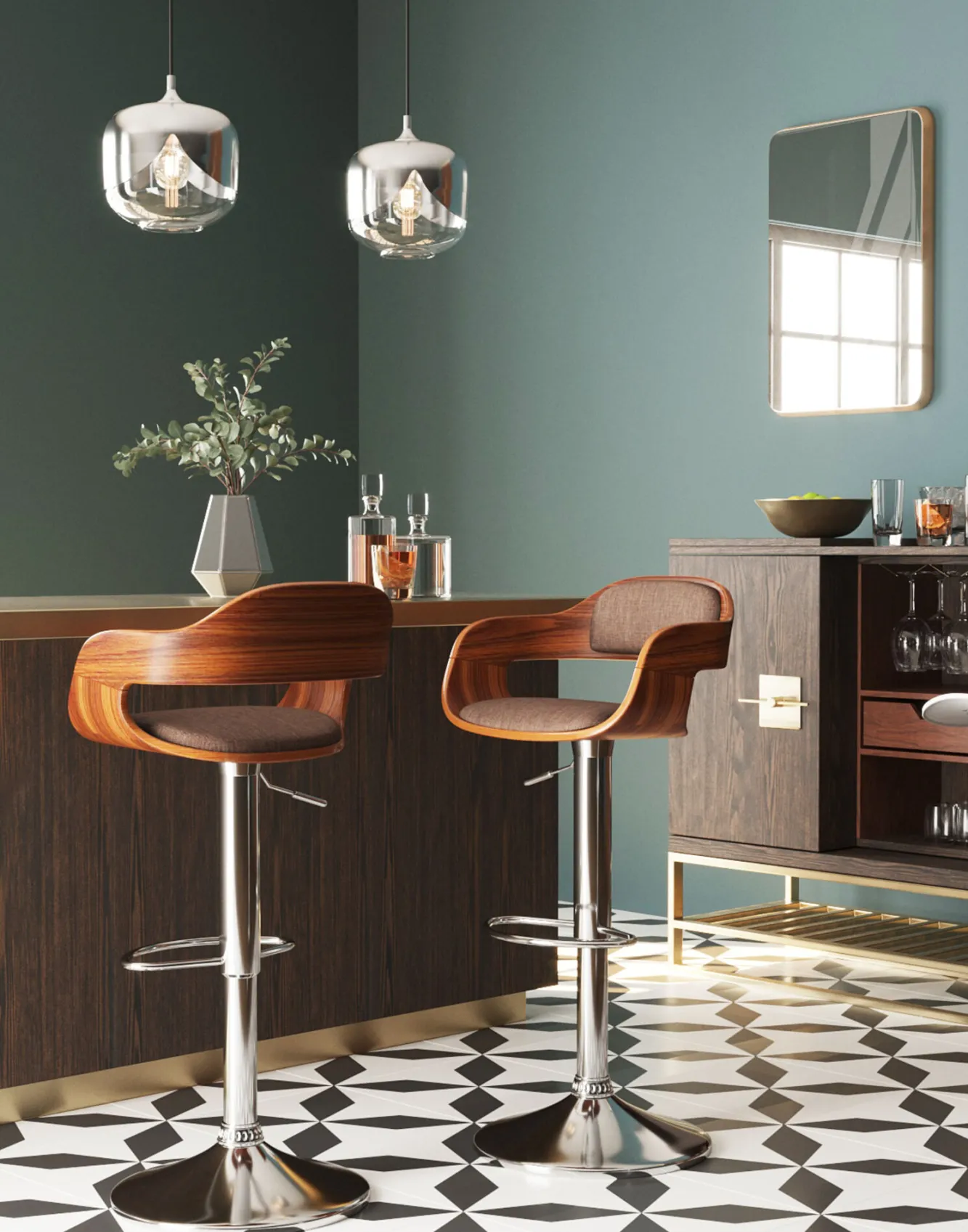 Online KARE Design Hoker Monaco Schoko 48x106 cm brązowo-srebrny - KARE