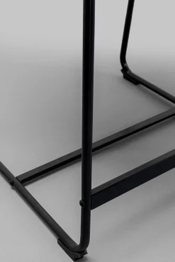 New KARE Design Hoker niski w kolorze czarnym ekoskóra i stal 60 cm - KARE