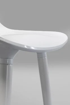 Sale KARE Design Hoker siedzisko tworzywo ABS nogi stalowe kolor biały 75 cm - KARE