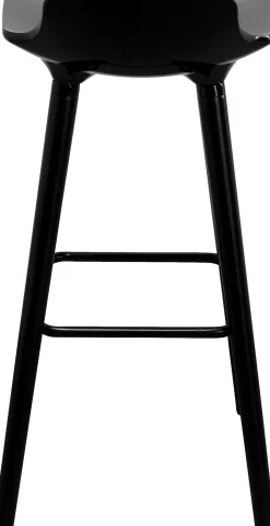 Clearance KARE Design Hoker siedzisko tworzywo ABS nogi stalowe kolor czarny 75 cm - KARE