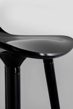 Clearance KARE Design Hoker siedzisko tworzywo ABS nogi stalowe kolor czarny 75 cm - KARE