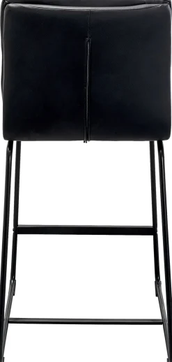 Outlet KARE Design Hoker w kolorze czarnym ekoskóra i stal 75 cm - KARE