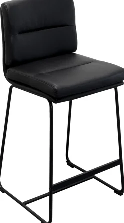 Outlet KARE Design Hoker w kolorze czarnym ekoskóra i stal 75 cm - KARE