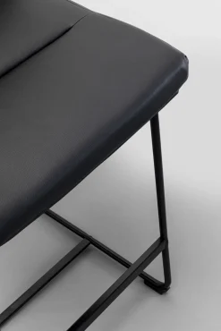 Outlet KARE Design Hoker w kolorze czarnym ekoskóra i stal 75 cm - KARE