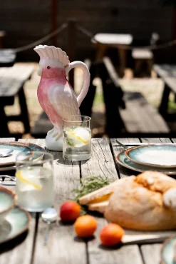 Online KARE Design Karafka ceramiczna biało-różowa egzotyczny ptak 30 cm - KARE