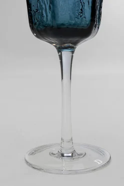 Discount KARE Design Kieliszek do białego wina szklany niebieski 300 ml 22 cm - KARE