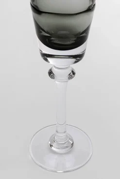 Outlet KARE Design Kieliszek do szampana Mimi szary 24cm - KARE