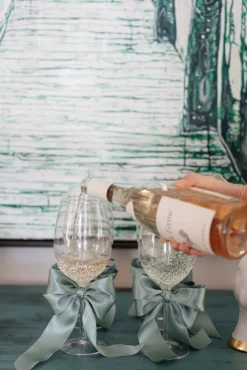 Clearance KARE Design Kieliszek do wina Confetti zielony 24cm - KARE