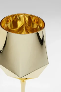 Best KARE Design Kieliszek do wina Diamond złoty - KARE