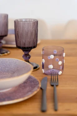 Hot KARE Design Kieliszek do wina fioletowe szkło 350 ml - KARE