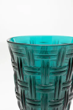 Online KARE Design Kieliszek do wina Tissue niebieskozielony 17cm - KARE