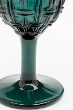 Online KARE Design Kieliszek do wina Tissue niebieskozielony 17cm - KARE