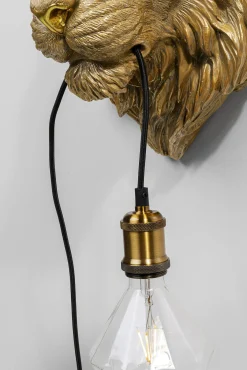 Clearance KARE Design Kinkiet Tiger Head 34x38 cm złoty - KARE