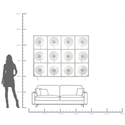 Best KARE Design Kinkiet Ufo 186x140 cm srebrny - KARE
