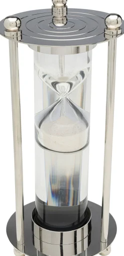 Best KARE Design Klepsydra ekskluzywna srebrna stal niklowana i szkło Ø14x30 cm - KARE