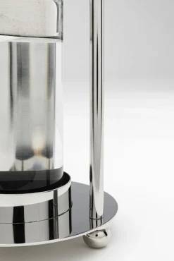 Best KARE Design Klepsydra ekskluzywna srebrna stal niklowana i szkło Ø14x30 cm - KARE