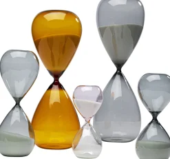 Sale KARE Design Klepsydra szklana bursztynowa Ø14x36 cm - KARE