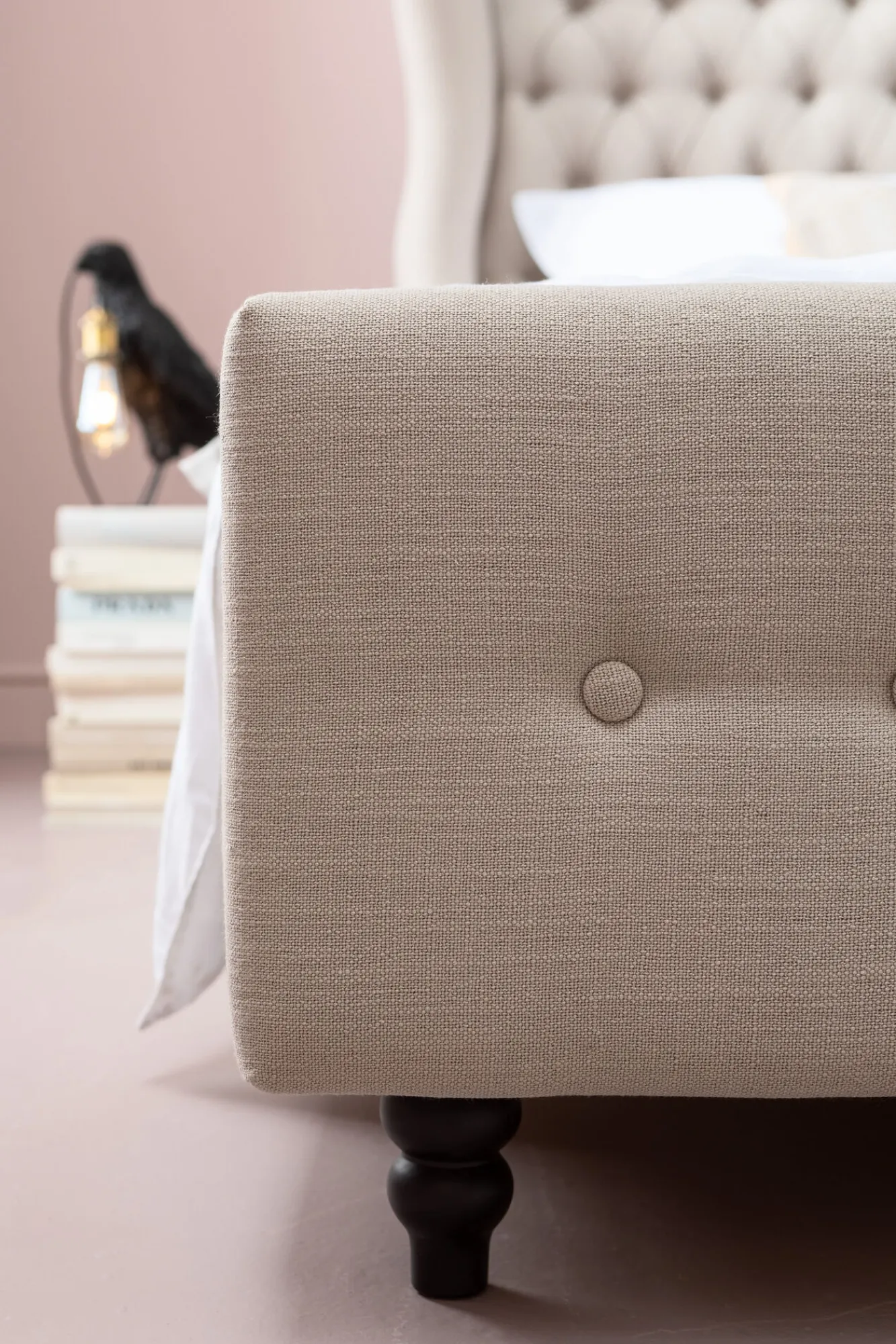 Fashion KARE Design Łóżko City Spirit 180x200 cm beżowe - KARE