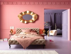 Best KARE Design Łóżko Desire Velvet 180x200 cm ecru - KARE