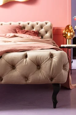 Best KARE Design Łóżko Desire Velvet 180x200 cm ecru - KARE