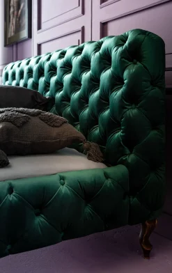New KARE Design Łóżko Desire Velvet 180x200 cm zielone - KARE