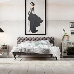 Hot KARE Design Łóżko Desire 200x200 cm szare - KARE