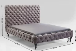 Online KARE Design Łóżko Desire 180x200 cm wysokie szare - KARE