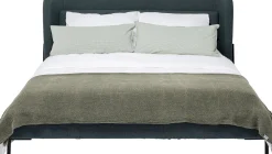 Online KARE Design Łóżko podwójne tapicerowane zielone nogi czarne stalowe 180x200 cm - KARE