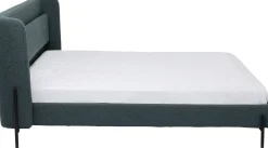 Online KARE Design Łóżko podwójne tapicerowane zielone nogi czarne stalowe 180x200 cm - KARE